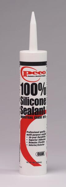 SILICONETUBE CLEAR SILICONE CAULK - 2.8 OUNCE CARDED SQUEEZE TUBE